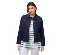 Ulla Popken, Giacca di jeans da donna, taglie forti, blu denim, 52
