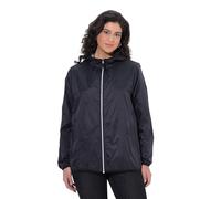 Ulla Popken Giacca Double Face HYPRAR, Idrorepellente, Cappuccio Nero 50+ 846569100-50+