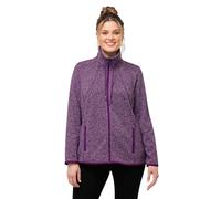 Ulla Popken Giacca in Pile con Motivo a Rombi 832210 Felpa, Lilla, 50-52 Donna