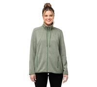 Ulla Popken Giacca in Pile con Motivo a Rombi 832210 Felpa, Verde Menta, 54-56 Donna