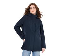 Ulla Popken Hyprar Softshelljacke, Kapuze Abnehmbar Giacca, Blu Marino, 46-48 Donna