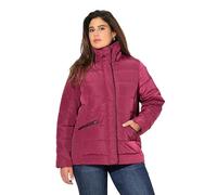Ulla Popken Steppjacke mit Leichter Wattierung, Stehkragen, Eingriffstatschen Giacca, Rosso Carminio, 52-54 Donna