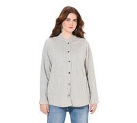 ULLA POPKEN Giacchetta con trecce, Cappuccio, Bottoni Automatici e Retro più Lungo Grigio Chiaro mélange 46+ 830968134-46+