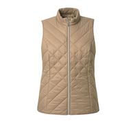 Ulla Popken Gilet HYPRAR funzionale, trapuntato e idrorepellente con colletto alto marrone chiaro 42+ 840047322-42+