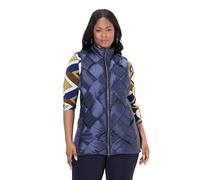 Ulla Popken Gilet dal taglio lungo e smanicato con collo alto e trapuntatura TwoTone giglio scuro 46+ 841011849-46+