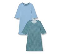 Ulla Popken Grandi Taglie Forti, Taglie Forti, in Confezione da 2 Pezzi, con Scollo Rotondo e Maniche a 3/4. 1 Tinta Unita e Motivo a Rombi