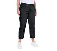 Ulla Popken Große Größen Cargohose mit Krempelbein Pantaloni, Nero, 45W / 32L Donna