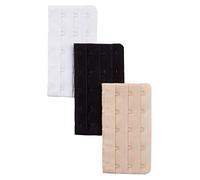 Ulla Popken Haken&ösenverschluss 3er Pack, Prolunga per Reggiseno Donna, Multicolore (Multicolor 90), 0 (Taglia Produttore: 3+)