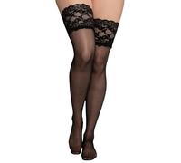 Ulla Popken Halterloser Strumpf Collant, 20 den, Nero (Schwarz 10), Unica (Taglia Produttore: 1) Donna