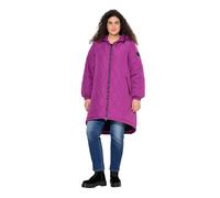 Ulla Popken Hyprar Leichtstepp-Mantel, Wasserabweisend, 2-Wege-Zipper Cappotti, Bacca, 58-60 Donna