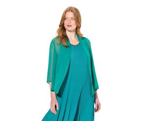 Ulla Popken Indoorjacken Giacca da Interni, Verde/Blu, 50-52 Donna