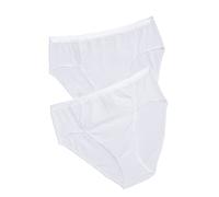 Ulla Popken Jazz-Pant 2er Pack Slip, Bianco (Weiss 20), 60 (Taglia Produttore: 54+) (Pacco da 2) Donna
