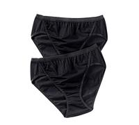 Ulla Popken Jazz-Pant 2er Pack Slip, Nero (Schwarz 10), 48 (Taglia Produttore: 42+) Donna