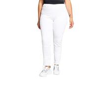Ulla Popken Jeggings Modello Sienna di Tessuto Elasticizzato con Passanti Bianco Neve 58 696876200-58