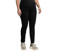 Ulla Popken Jeggings Overdyed mit Gürtelschlaufen Pantaloni, Nero, 40W / 32L Donna