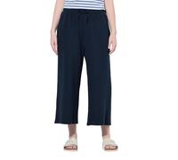 Ulla Popken Jersey Culotte,in Waffle Pique Pantaloni Casual, Blu Marino, 32W / 32L Donna