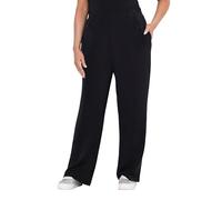 Ulla Popken Jerseyhose mit Biese Pantaloni Casual, Nero, 45W x 32L Donna