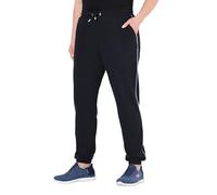 Ulla Popken Jogginghose, Akzent Pantaloni Casual, Nero, 50W x 32L Donna