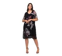 Ulla Popken Kleid mit Print Vestiti Donna, Bianco, 60-62