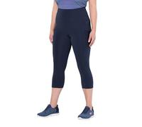 Ulla Popken Leggings a 3/4, Lunghezza al Polpaccio, Vita Alta, ad Asciugatura Rapida 821017 Pantaloni, Nero, 40W x 32L Donna