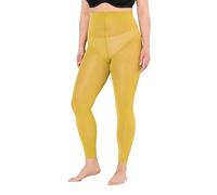 Ulla Popken Leggings da Donna, 60 Denari, Verde Senape, 50-52