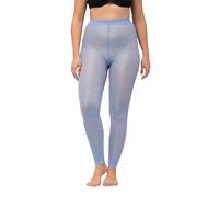 Ulla Popken, Leggings da Donna, Taglie Forti, 60 Denari, Blu, 54-56