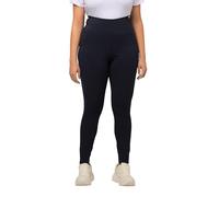 Ulla Popken Leggings Sportivi, ad Asciugatura Rapida, Altamente Elastici Pantaloni, Blu Marino, 56W / 32L Donna