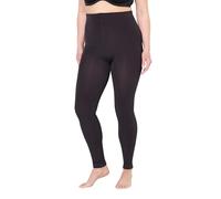 Ulla Popken Thermo-strumpfleggings, Weiches Futter, Elastikbund Calzamaglia Termica, Mogano, 50-52 Donna