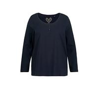 Ulla Popken Lockerer Strick Camicia, Blu (Dunkelblau 70), 68-70 Donna