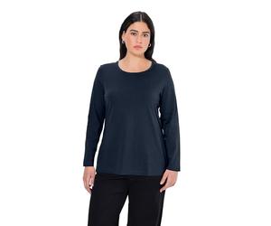 Ulla Popken Macy, Maglia a Maniche Lunghe Donna, Blu (Blau 71), 62 (Taglia Produttore: 62+)