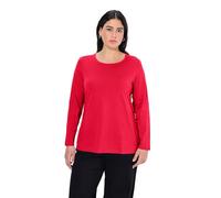Ulla Popken Maglia Aderente con Scollo a Girocollo e Maniche Lunghe Rosso 42+ 646801535-42+