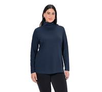 Ulla Popken Maglia Aderente da Indossare sotto Altri Indumenti con Collo da risvoltare e Maniche Lunghe, Fino alla tg. 70 Blu Notte Scuro 54+ 646813755-54+