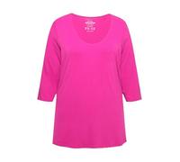 Ulla Popken Maglietta Manica 3/4 T-Shirt, Viola, 56-58 Donna
