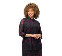 Ulla Popken Maglia a Rete 2 in 1 T-Shirt, Nero, 56-58 Donna