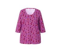 Ulla Popken maglia donna taglie forti stampata linea A girocollo 3 4...