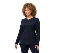 Ulla Popken Maglia Funzionale da Sci, Loop T-Shirt, Blu Marino, 56-58 Donna