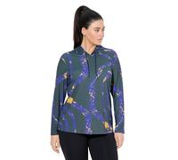 Ulla Popken Maglia Funzionale dal Taglio Aderente con Protezione SPF 50+, Cappuccio e Maniche Lunghe palude Verde 46+ 840336111-46+