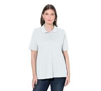 Ulla Popken Maglia Polo con abbottonatura Lunga e Mezze Maniche Bianco Neve 46+ 846106200-46+