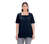 Ulla Popken Maglietta a Maniche Corte con Scollo a barretta T-Shirt, Outerspace (Colore di Ricambio), 48-50 Donna