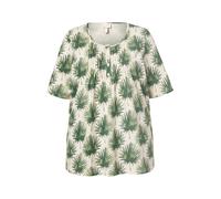 Ulla Popken Maglietta abete / bianco perla Donna Ulla Popken XL-XXL