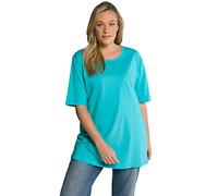 Ulla Popken Maglietta Basic, Girocollo Polo Donna, Acqua Profonda, 60-62