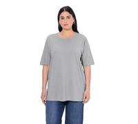 Ulla Popken Maglietta Basic, Girocollo Polo Donna, Grigio, 64-66