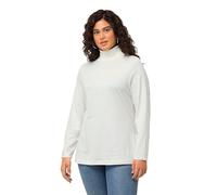 Ulla Popken Maglietta Basic, Scollo a V, Rilassata, A Mezza Manica T-Shirt Donna, Bianco, 60-62