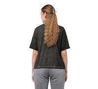 Ulla Popken Maglietta con Coulisse e Cuore in Lurex, Classic 830325 T-Shirt, Nero, 52/54 IT Donna