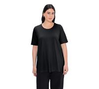 Ulla Popken Maglietta da Donna, Linea A, Girocollo, Colore Nero, 50/52