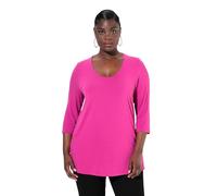 Ulla Popken Maglietta Manica a 3/4 T-Shirt, Lilla, 64 IT/66 IT Donna