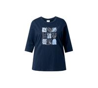 Ulla Popken Maglietta marino / blu pastello / bianco Donna Ulla Popken L-XL