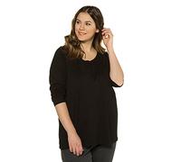 Ulla Popken Mantel Camicia, Nero (Schwarz 10), 64-66 Donna