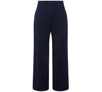 Ulla Popken Marlenehose, Gamba Larga, Ampia Fascia Elastica Pantaloni con Lacci, Nero, 36W / 32L Donna