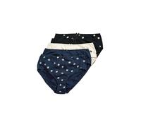Ulla Popken Midislips, 5er-Pack, Blumen/Einfarbig 5 Slip Midi, Flowers, Nero, 46-48 Donna